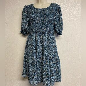 Wild Fable Blue Floral Midi Dress